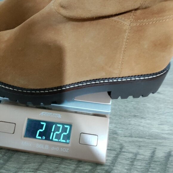 Caslon Mimmo Knee-High Boot Tan genuine suede Women's Size 8 Faux Fur Lined SOFT - Picture 7 of 7